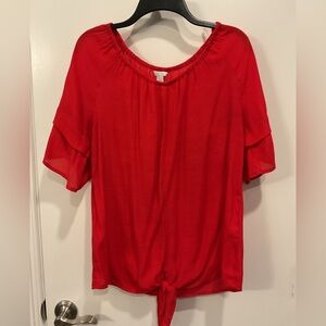 Red Women's Off the shoulder Top